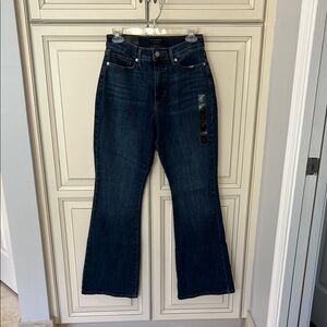 Banana Republic Dark Blue Curvy Slim Flare Jeans Sz 4 NWT